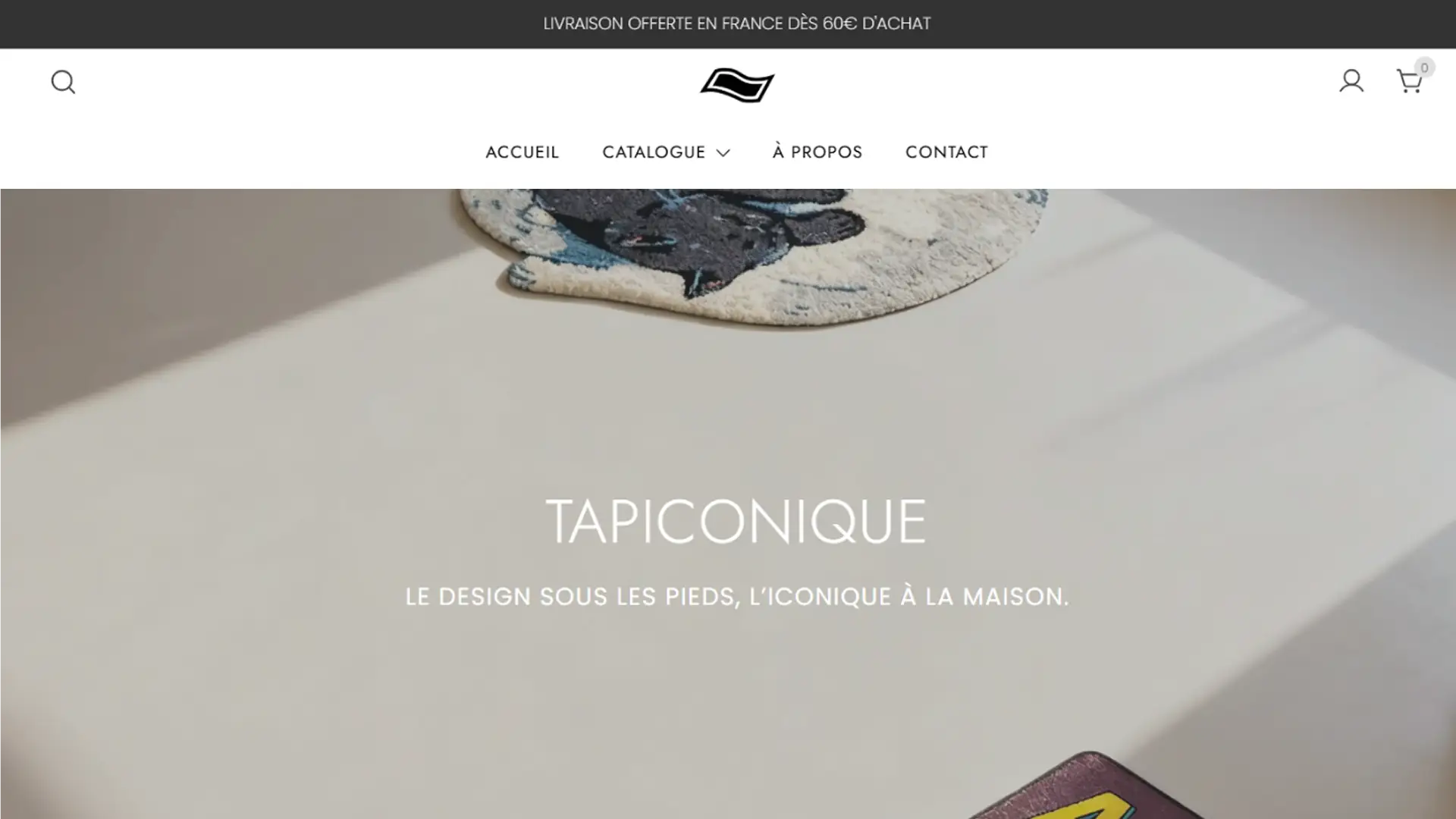 Accueil tapiconique site screen